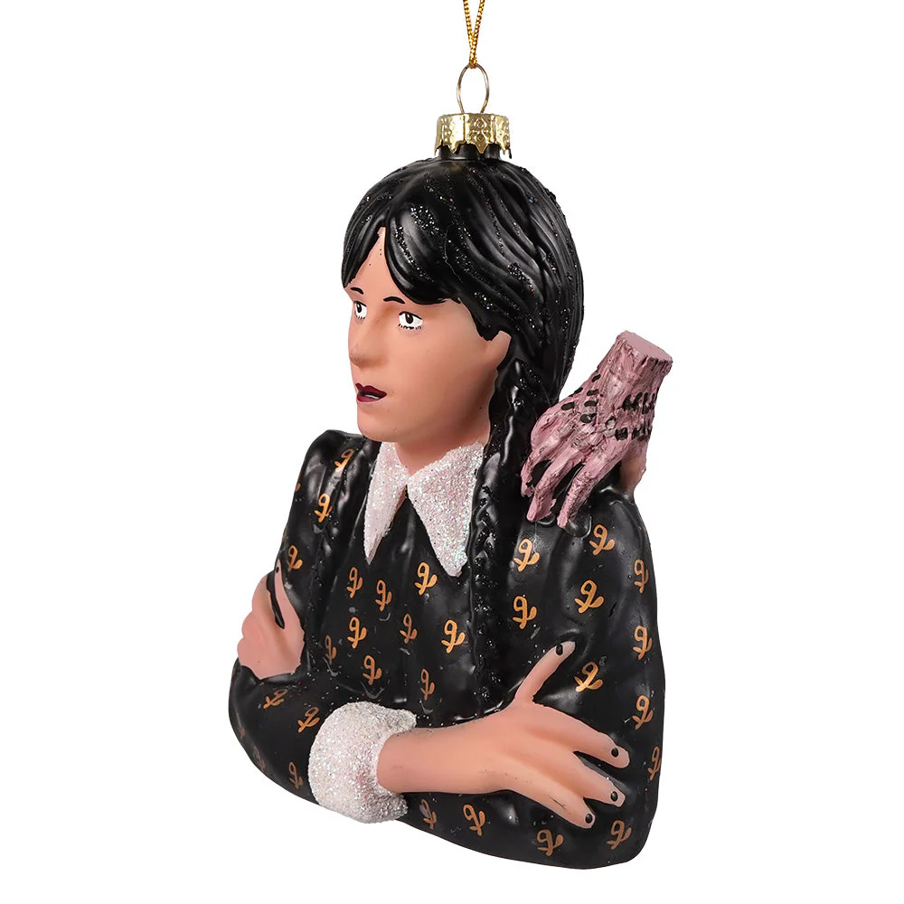 Wednesday Addams Glass Ornament - Image 2