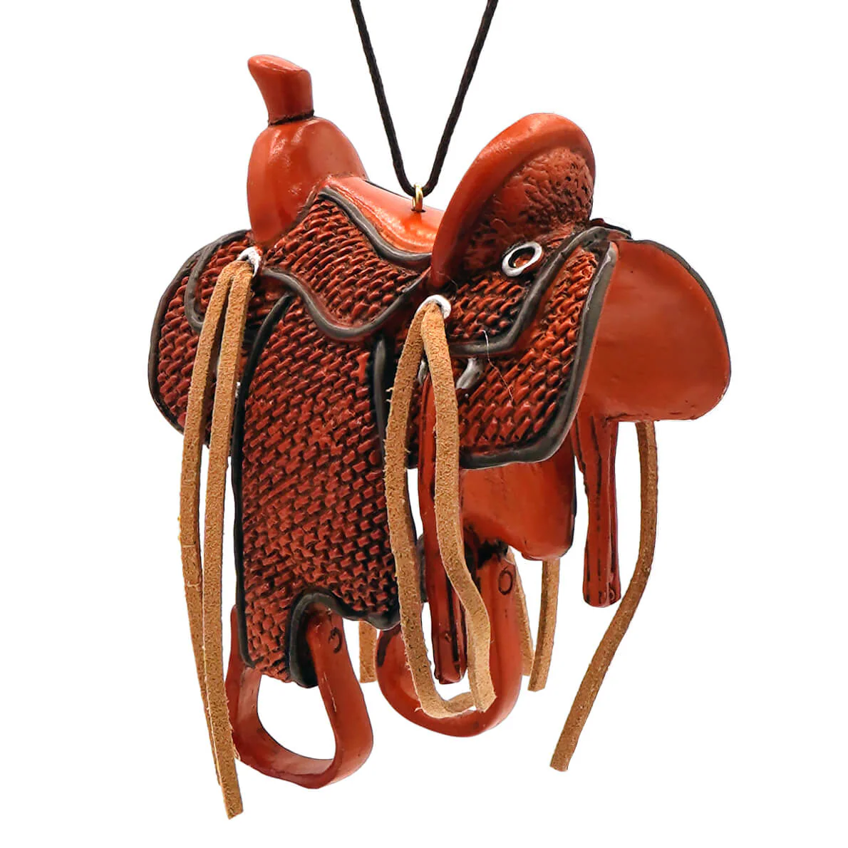 Western Braided Saddle Ornament