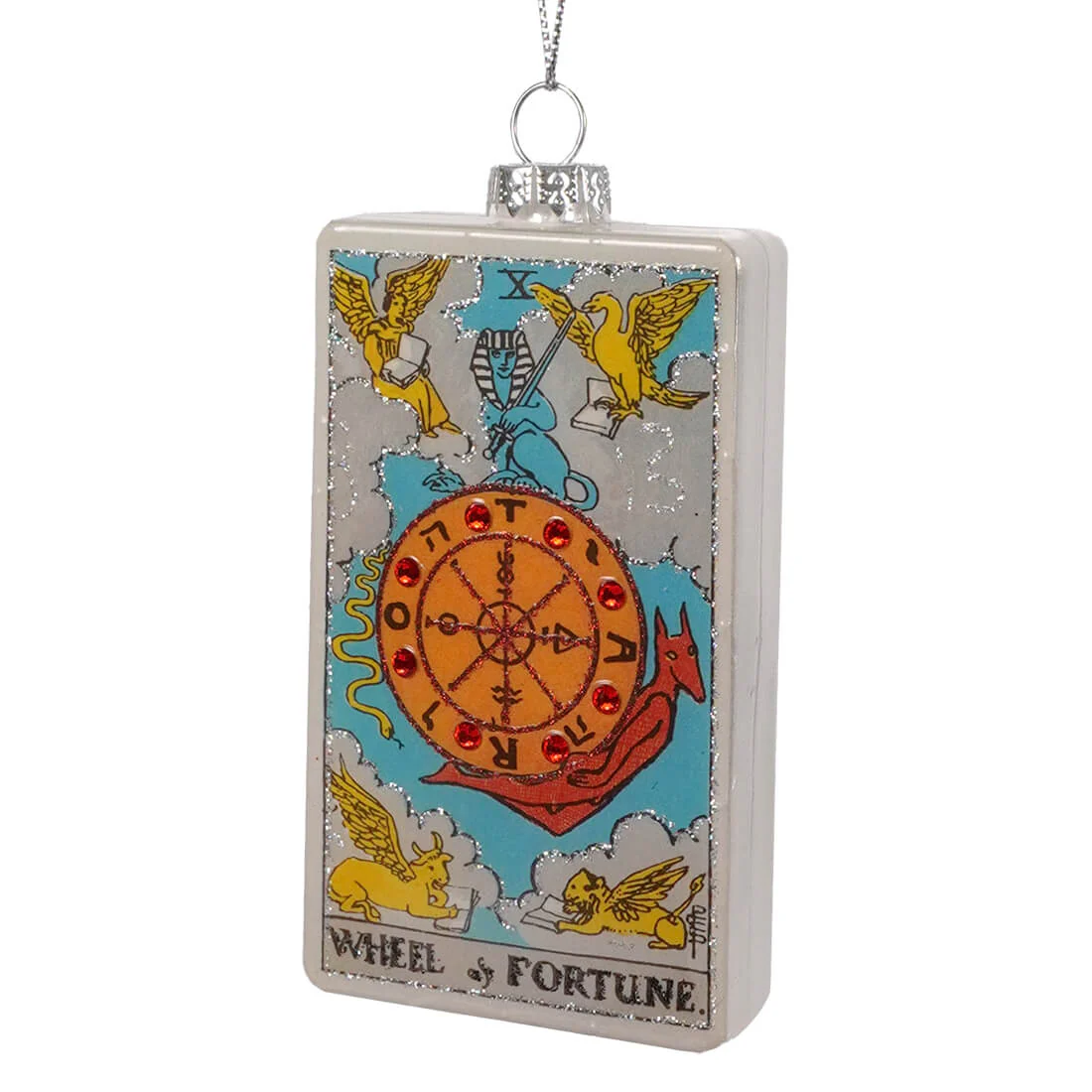 Wheel Of Fortune - Tarot Card Glass Ornament - Image 2