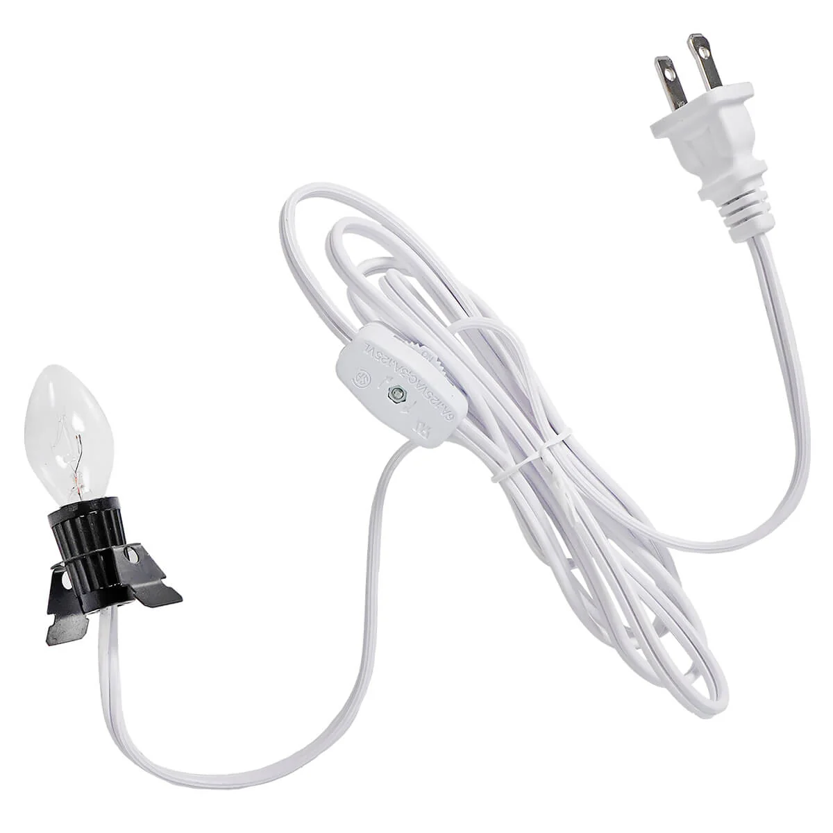 White Cord C7 Clear Light With On/Off Switch