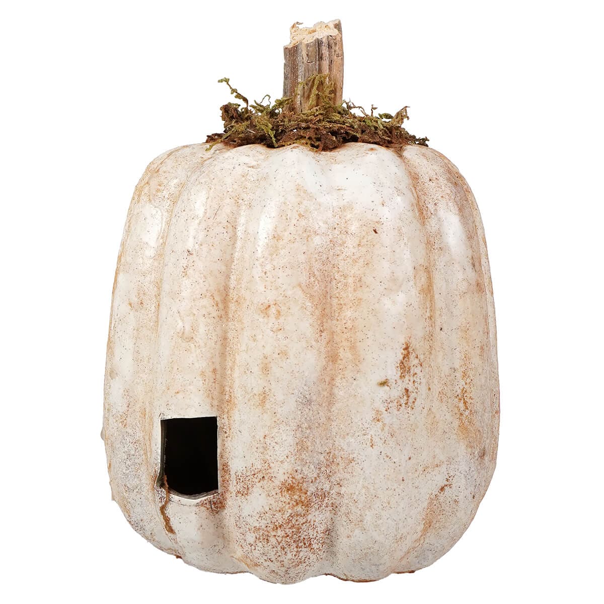 White Ghost Face Pumpkin Jack-O'-Lantern - Image 3