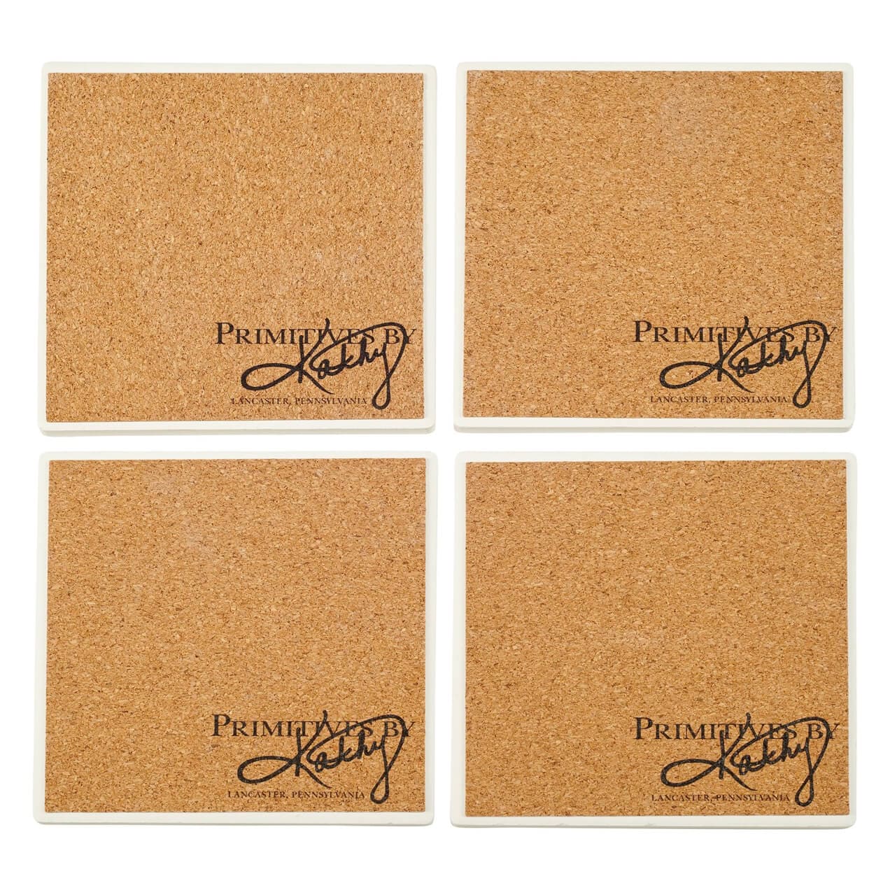 White Pumpkin & Fall Foliage Coasters Set/4 - Image 3