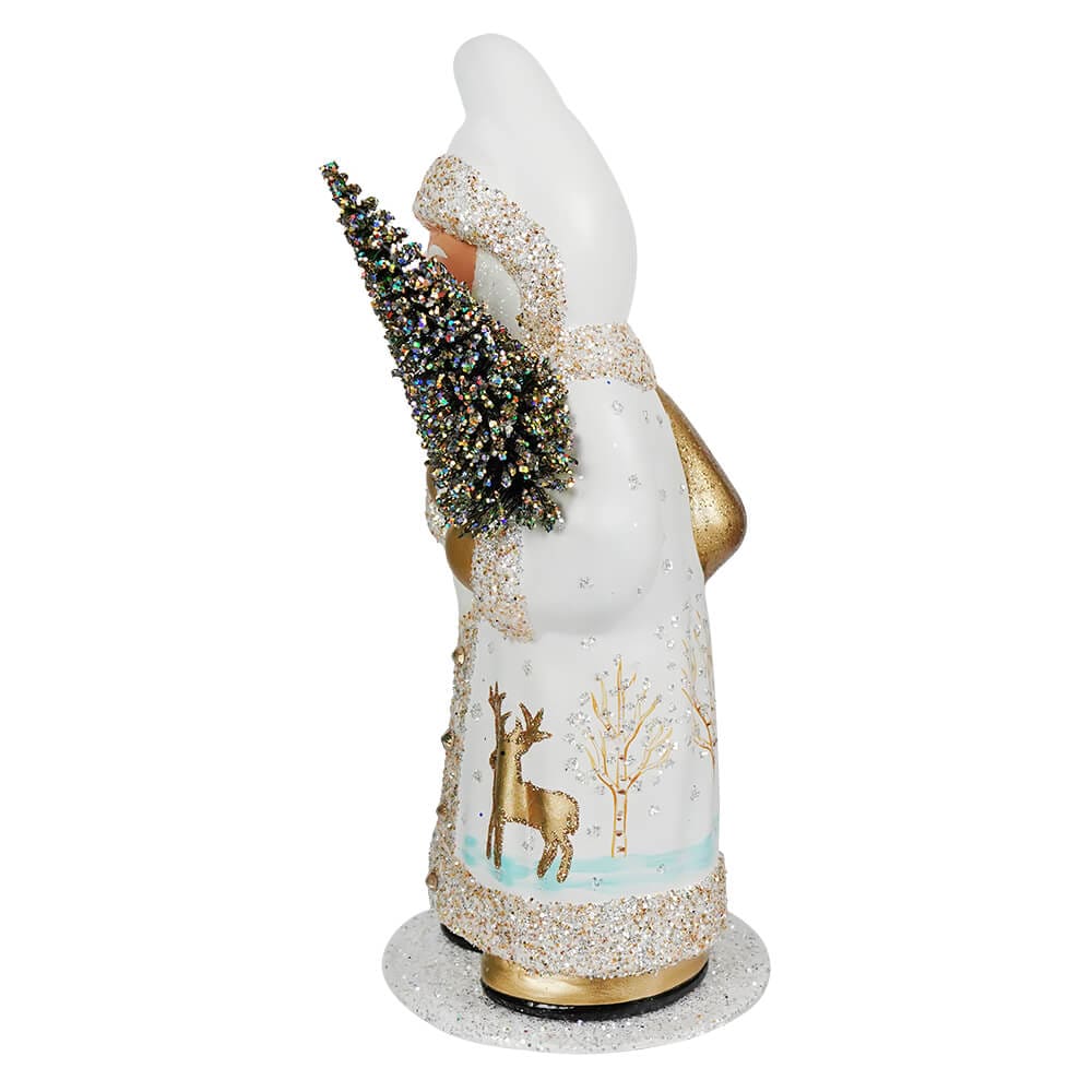 White Santa w/ Gold Reindeer Robe - Image 2