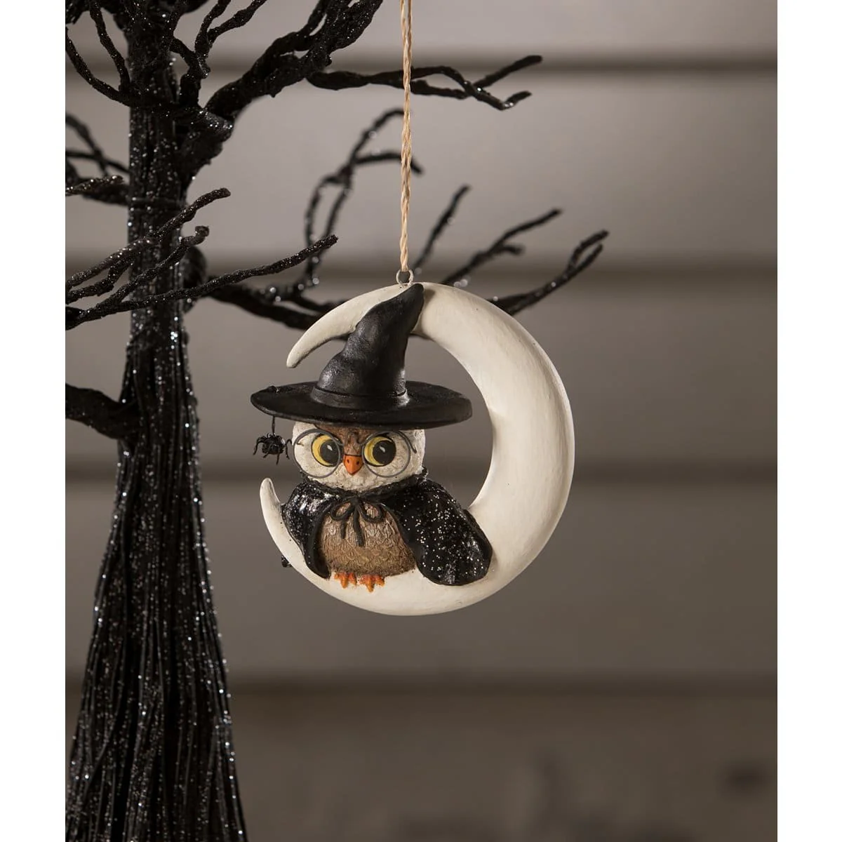 Witch Owl On Moon Ornament - Image 3