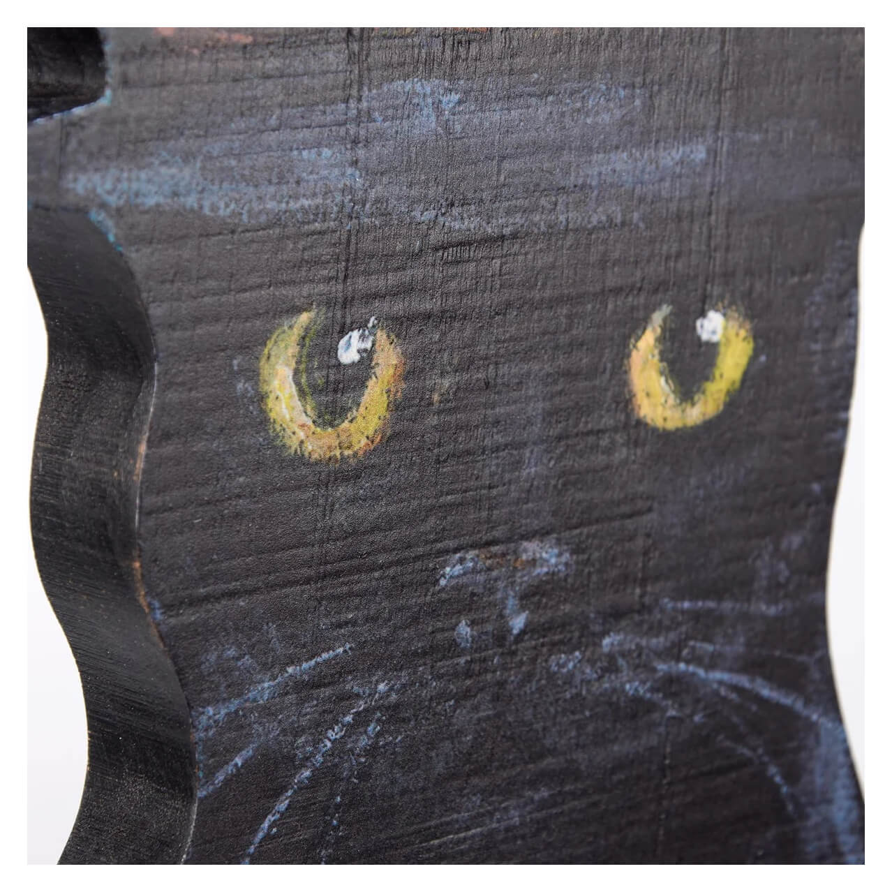 Witchy Black Cat Sitting On Pumpkin Porch Leaner & Hanger - Image 4