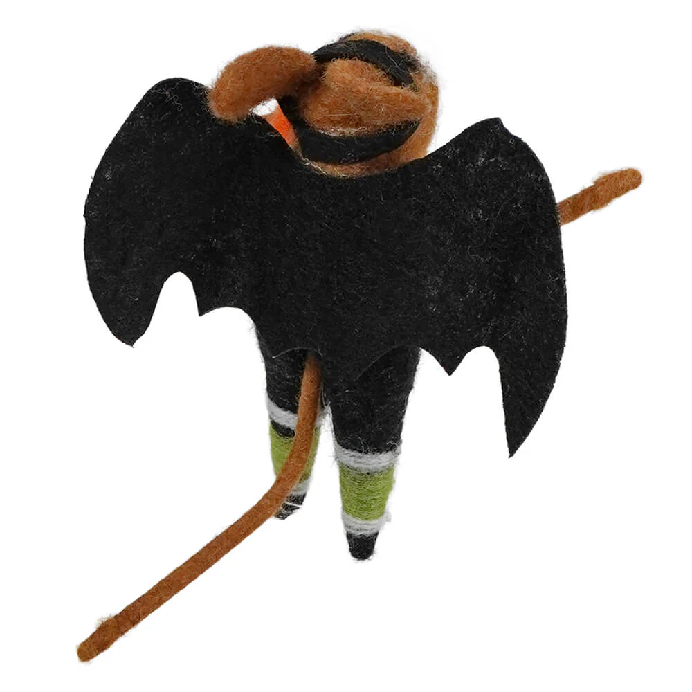 Wool Felt Bat Costume Trick-Or-Treat Brown Mouse - Image 2