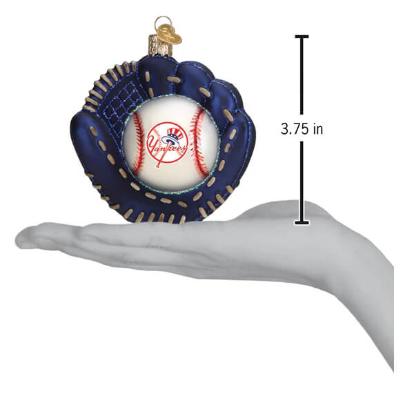 Yankees Baseball Mitt Ornament - Image 3
