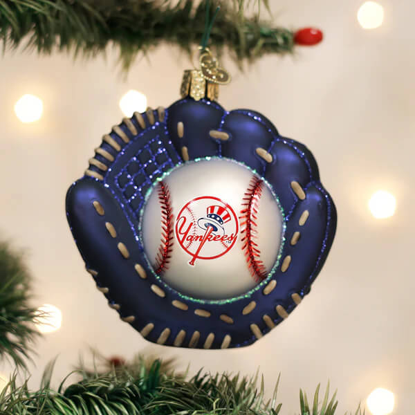 Yankees Baseball Mitt Ornament - Image 4