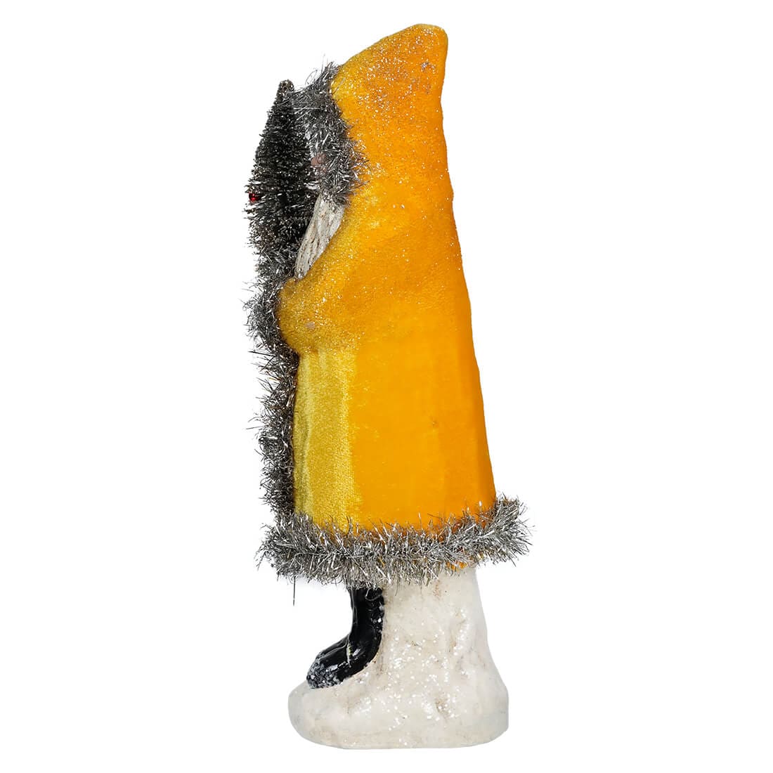 Yellow Glitter & Tinsel Velvet Belsnickle - Image 2