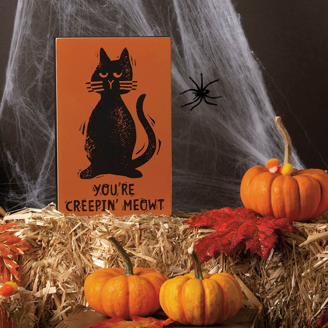 You're Creepin' Meowt Block Sign - Image 2
